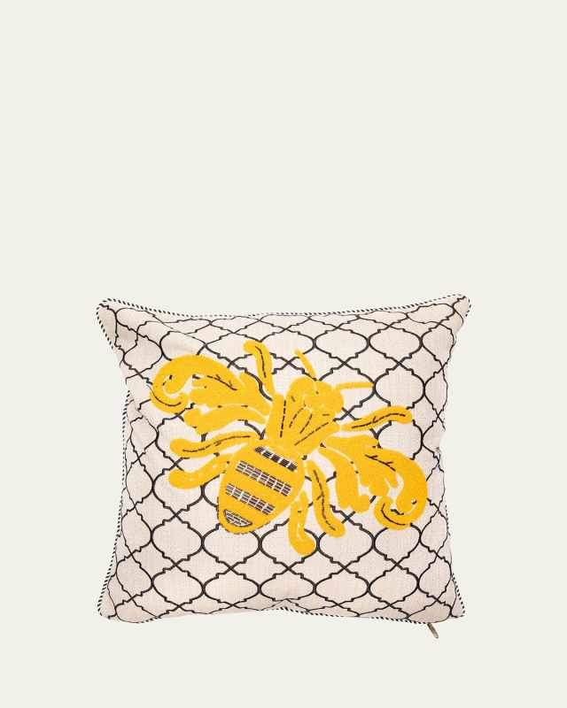 Queen Bee Outdoor Pillow